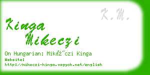 kinga mikeczi business card